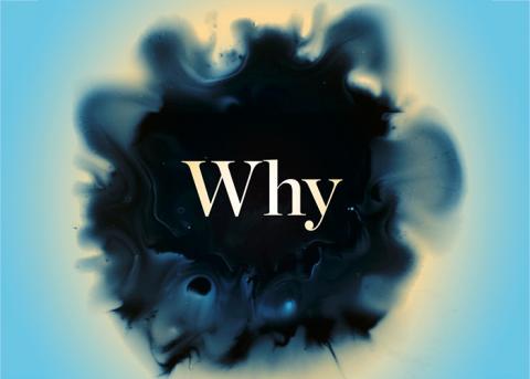 text says "Why" against a blue background